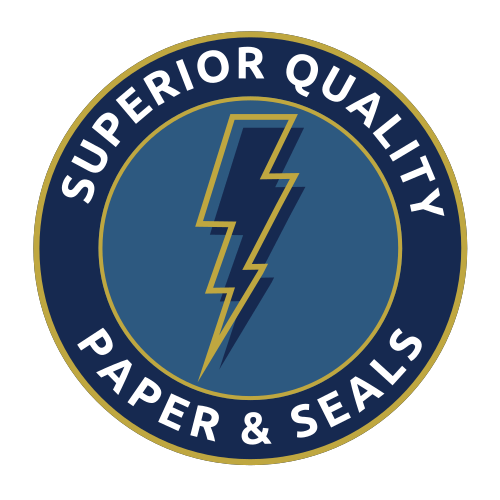 quality paper and seals with all custom document prints