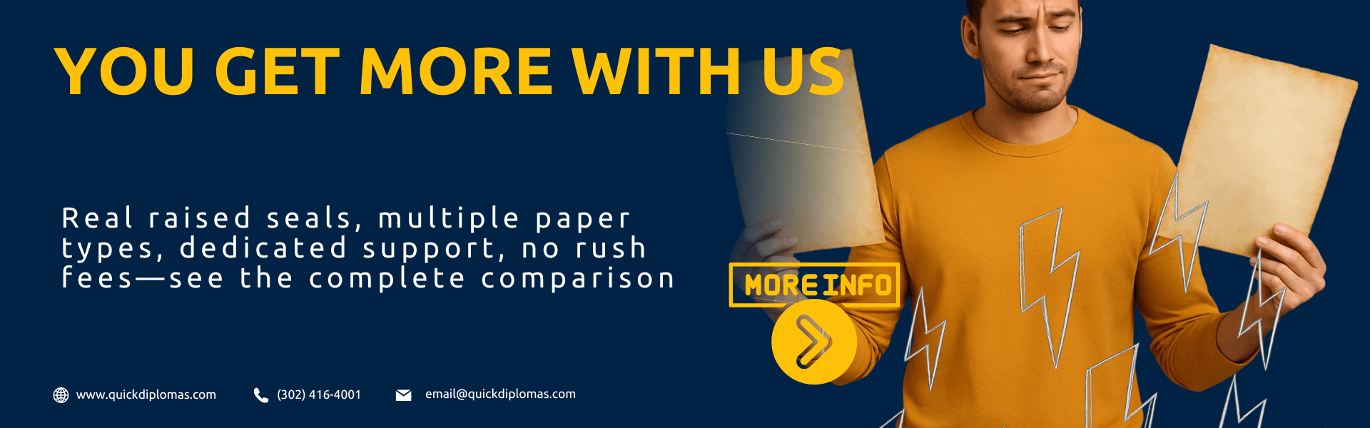diploma-comparison-premium-features-benefits Comparison showing premium diploma features vs standard printing: raised seals, paper choices, designer support