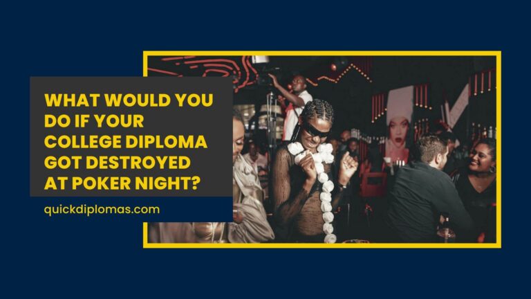 diploma destroyed poker night