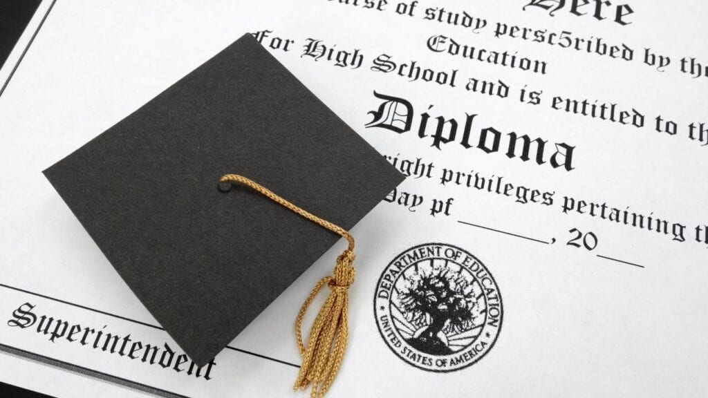 Points to Ponder while Securing a Fast High School Replacement Diploma 2 closeup of a high school diploma with a tassel