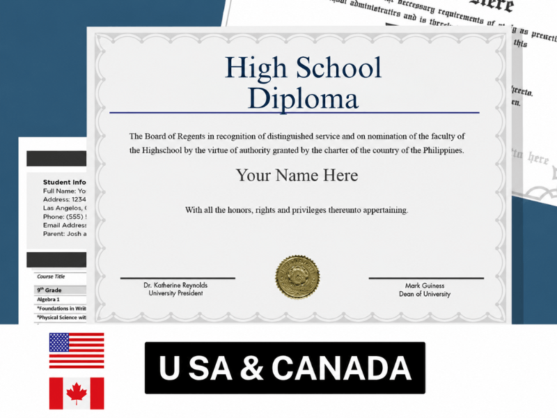 high school diplomas and transcripts