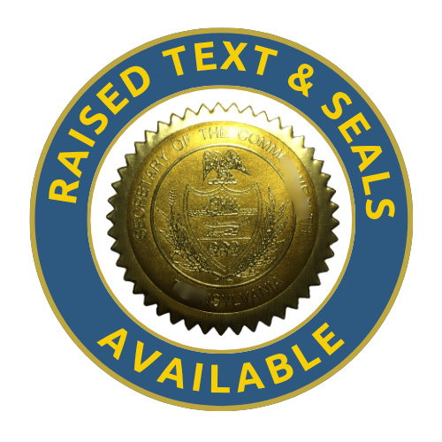 Novelty and replacement diplomas with raised seals and text!