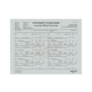 Replacement Associate Transcript