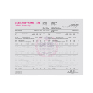 Replacement Doctorate Transcript