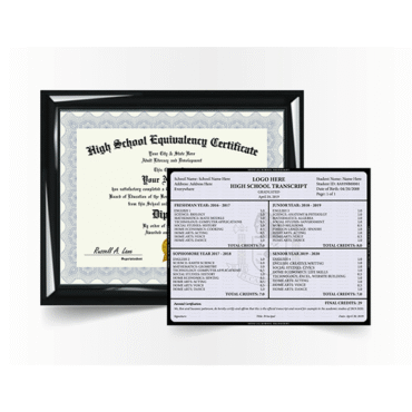 Replacement GED Diplomas and Transcripts 2 GED Diploma Match with Transcript