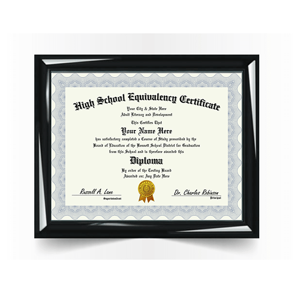 digital proof of a custom GED-style diploma before production