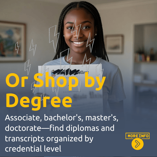 Shop diplomas by degree type - Bachelor's, Master's, Doctorate - Quick Diplomas