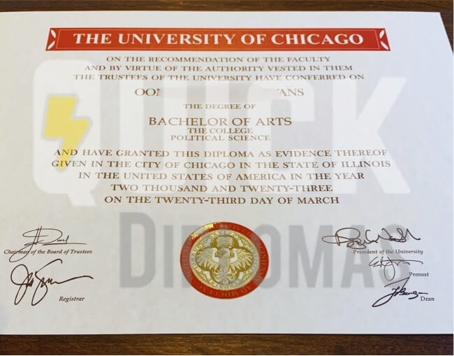 Gallery 6 University of Chicago-style Diploma