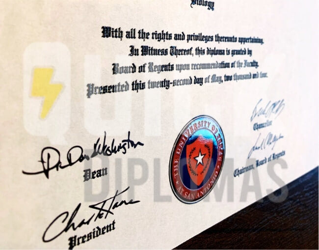 Gallery 10 University of Texas-style San Antonio Diploma