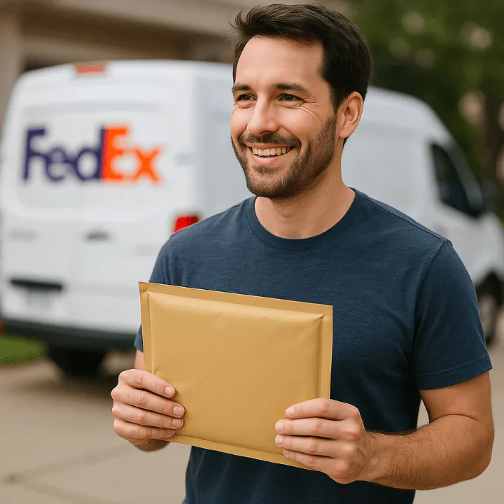 USA custom getting a package of custom academic documents from FedEx