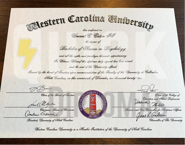 Gallery 3 Western Carolina University-style Diploma